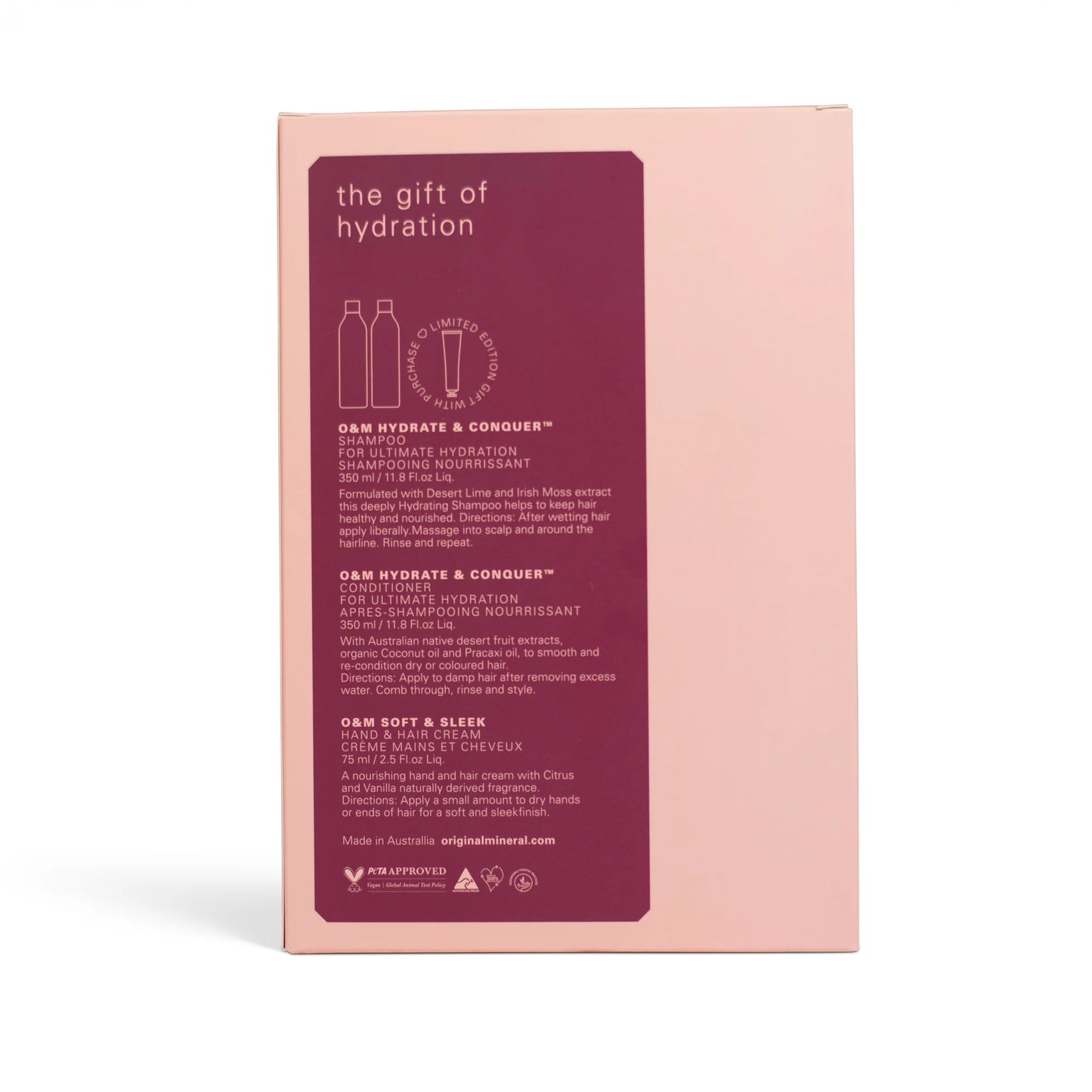 COFFRET " THE GIFT OF HYDRATION" - O&M